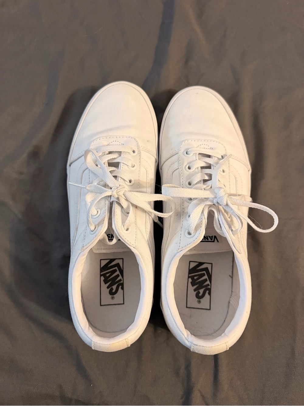 Vans White Low-Top Canvas Sneakers